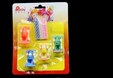 Cute Spiral Birthday Candles Sets With Racing Plastic Holder Dripless Unscented