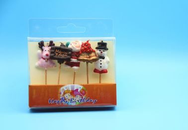 Pretty Christmas Shaped Cute Birthday Candles , Fancy Birthday Cake Candles