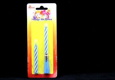 2 Pcs Blue Color Spiral Musical Birthday Candle , Happy Birthday Singing Candles